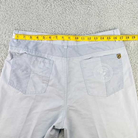 BMW Golf Pants Mens 34 Travel Casual Pants Light Blue Button Fly Straight Fit - Picture 7 of 13